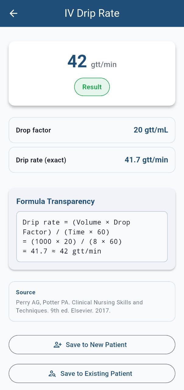 DocFlow result screen with formula transparency